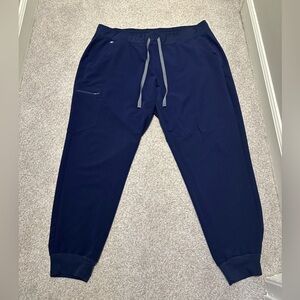 Figs Zamora Navy Blue Jogger Scrub Pants Sz XXL Technical Collection EUC